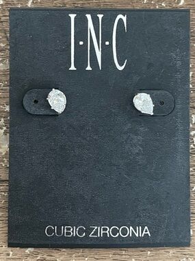 Inc Clear Teardrop Stud Earring